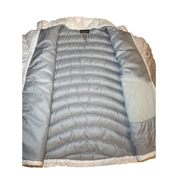 Patagonia Womens L Goose Down Insulated Jacket Lightweight Puffer Coat White - Picture 6 of 10